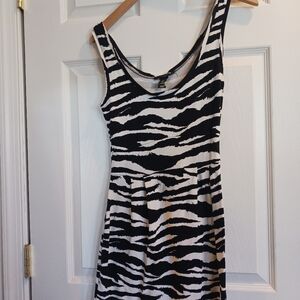 H&M Black and White Bodycon Mini Dress
